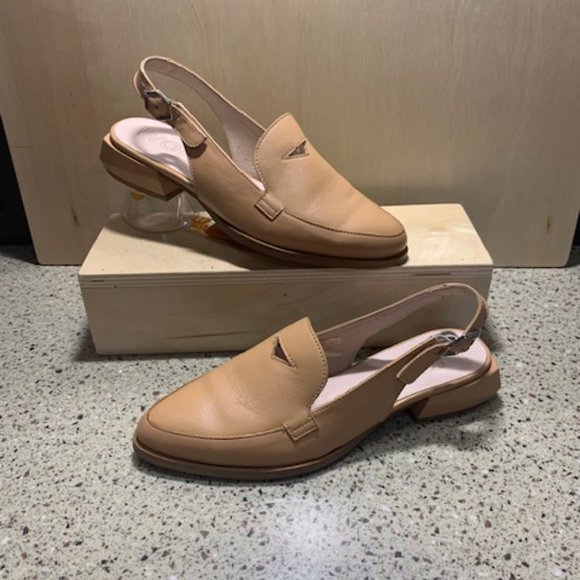 Wonder Sling Back Flats Size 36 Tan - Picture 9 of 12